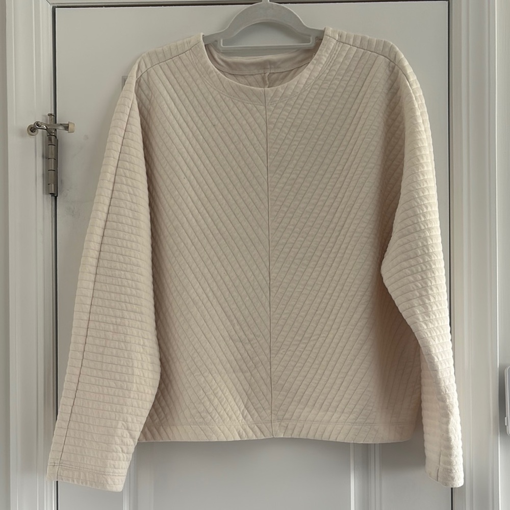 Cream Quilted Women's Sweater